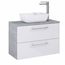 Viele kleine badutensilien gut verstaut. Maximus Waschbeckenunterschrank Cheese 60 Cm 2s Weiss Beton Kaufen Bei Obi