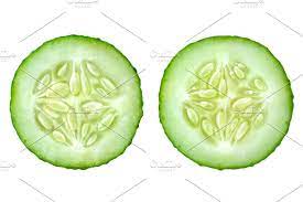 Two Slices Of Cucumber Photo Cutout Cucumber White Background