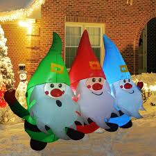 They tether to the ground with stakes or ropes, and when you're ready to display them, an air intake. Buy Goosh 7 Ft Length Christmas Inflatable Outdoor Three Santa Claus Blow Up Yard Decoration Clearance With Led Lights Built In For Holiday Party Xmas Yard Garden Online In Indonesia B08k3ph8p2