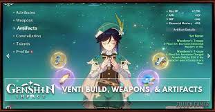 The best free rpg game of 2020! Venti Build Weapons Artifacts Genshin Impact Zilliongamer