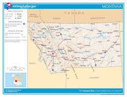 Large Detailed Map Of Montana State Montana State Large