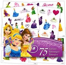 Disney princesses are well known for being disney's symbols of innocence and kindness, and the way they look is very representative of that. Amazon Com Disney Princess Tattoos 75 Assorted Temporary Tattoos Beauty Personal Care