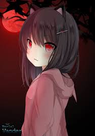 Silver moon, red moon you are so cold, shanghai dandy. Anime Girl Under Red Moon By Emrielvander On Deviantart