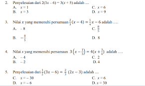 Dalam penjelasan materi kali ini kita akan membahas mengenai persamaan dan pertidaksamaan linear satu variabel kelas 7 smp. Latihan Persamaan Dan Pertidaksamaan Linear Satu Variabel Matematika