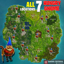 Here's how to get every mythic weapon in fortnite season 4 and how to use them. Fortnite 7 Hungrige Zwerge Guide Karte Zeigt Alle Gartenzwerge