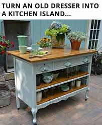Turn An Old Dresser Into A Kitchen Island Diy Kitchen Island Repurposed Furniture Furniture