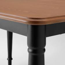 Black tynan 35.5'' pedestal dining table. Danderyd Dining Table Pine Veneer Black 130x80 Cm Ikea