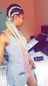 Black Women Protective Hairstyles These Blonde And Link Ombre Braids Are Life Cornrows Co Cornrows Braids For Black Women Hair Styles Braids For Black Hair
