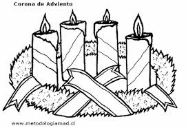Corona De Adviento Para Colorear
