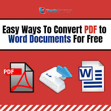 How To Convert Pdf To Word Documents For Free Words Pdf Converter