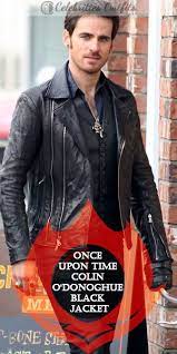 Captain Hook Once Upon A Time Colin O Donoghue Black Jacket Celebrities Leather Jacket Stylish Leather Jacket Leather Jacket