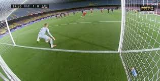 'the opening goal of the game came from the penalty spot with only two minutes remaining in the first half.' Ter Stegen Deflected Costa S Shot From The Penalty Spot The Referee Gave A Break And Saul Realized Barcelona Atletico La Liga