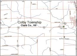 Colby Township, Clark Co., WI Maps