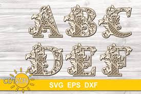 Download 3d Alphabet Layered Mandala Svg Bundle 26 Letters 529537 Paper Cutting Design Bundles