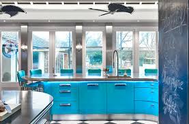 1950s american diner style kitchen