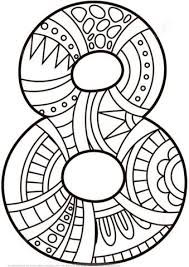 Number 8 Zentangle Coloring Page From Zentangle Numbers Category Select From 21162 Printable Crafts Of Cartoons N Coloring Pages Zentangle Printable Coloring