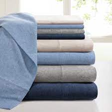 Shop for king sheets in bed sheets. Heathered Cotton Jersey Knit Sheet Set Navy King Made From 100 Cotton The Jersey Knit Sheet Set Will Remind You Of The Comfort Of Your Favorite By Ink Ivy Walmart Com Walmart Com