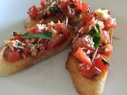 Bruschetta Toasted Baguettes With Tomato Garlic Basil Olive Oil And Balsamic Vinegar Thegreenhs Bruschetta Garlic Baguettes Balsamic Vinegar