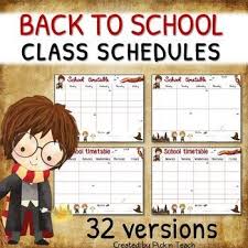 Class Schedules For Harry Potter Fans 32 Weekly Planners Ready To Print Teacher Planner Class Schedule Harry Potter