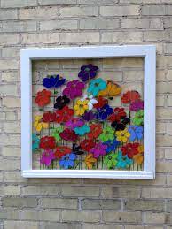 106 Hand Painted Window Using Acrylic Paint On The Back Of The Glass Field Of Red Orange Aqua Painting On Glass Windows Glass Painting Window Paintings