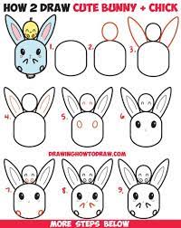 How To Draw Bunny Rabbits Diy Thought Draw Cute Baby Animals Baby Animal Drawings Easy Animal Drawings