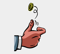Coin flipping is tossing a coin to the air and checking whether its outcome is a head or tail. Vector Illustration Of Decision Making Hand Flipping Flip A Coin Clip Art Cliparts Cartoons Jing Fm