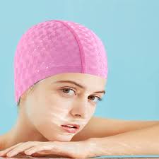2 Pcs Bonnet de Bain Confortable pour Femmes Hommes, Bleu et Rose, Petit  Bleu Rose, Petit Rose