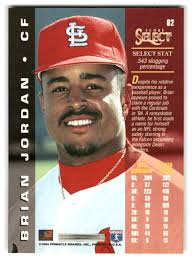 Brian Jordan 1994 Select Baseball #62 St. Louis Cardinals