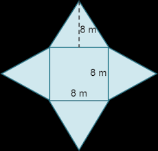 Find the surface area of the prism below. Surface Area And Volume Surface Area Of Rectangular Pyramids Flashcards Quizlet