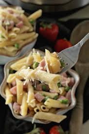Creamy ham and cheese pasta is a delicious and simple way to use leftover ham. Instant Pot Pressure Cooker Ham Penne Pasta Julie S Eats Treats