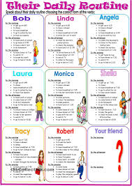 Their Daily Routine Daily Routine Worksheet Daily Routine Daily Routine Activities