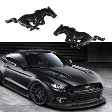 Xotic Tech 2x Ford Mustang Running Horse Matte Black Pony Emblems For Ford Mustang Side Fender Badge Http Www Cara Mustang Mustang Accessories Ford Mustang