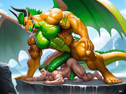 Gets Fucked By Dragon, Huge Cock, Full Body AI Gay Porn