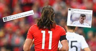 15 best gareth bale hairstyles (2021 update). An Important Moment In Football History Gareth Bale Lets His Hair Down While Playing For Wales Sportsjoe Ie
