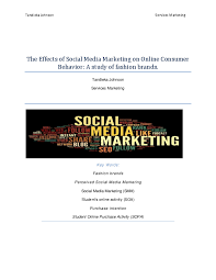 Social media guidelines social media guidelines. Pdf The Effects Influences Of Social Media Marketing On Consumer Behaviour Tandieka Johnson Academia Edu