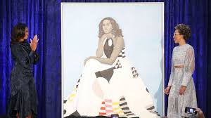 The national portrait gallery unveiled portraits of former president barack obama and former first lady michelle obama, painted by artists kehinde wiley and. Michelle Obama S Official Portrait By Amy Sherald Apparently Features A Secret Political Message Architectural Digest