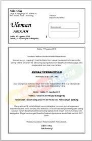 Surat resmi terdiri dari kop surat, nomor, lampiran, perihal, serta adanya tanda tangan dan stempel khusus bahasa yang digunakan bersifat formal. Contoh Surat Undangan Aqiqah Bahasa Sunda Contoh Surat