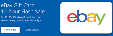 Ebay gift card discount code. Gyft Flash Sale Get 5 Off 50 Ebay Gift Cards
