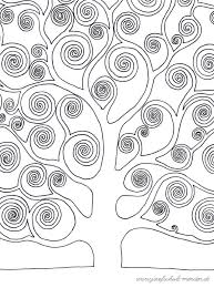 Coloriage d'un arbre de vie 10 d'inspiration du moyen âge. Coloriage Klimt Arbre Peinture Dessin Gratuit A Imprimer