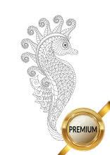Ausmalbilder Fische Krebse Seepferdchen Kraken Quallen Muscheln