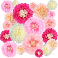 For your whimsical banquet table or chair adornments, paper flower backdrops, or home decor, choose from our giant bloomed. Amazon Com Gejoy 20 Pieces Paper Flower Tissue Paper Chrysanth Flowers Diy Crafting For Wedding Backdrop Nursery Wall Decoration Color Set 1 Home Kitchen