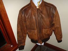 Vintage Bomber Leather Jacket Mens L Aviator Brown Distressed Gap Flightbomber Leather Jacket Men Leather Bomber Jacket Leather Jacket