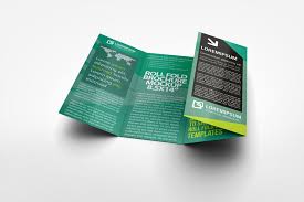 Roll Fold Brochure Mockup By Idesignstudio Net Brochure Mockup Free Brochure Mockup