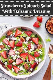 Strawberry Spinach Salad With Balsamic Dressing Recipe Spinach Strawberry Salad Salad With Balsamic Dressing Spinach Salad