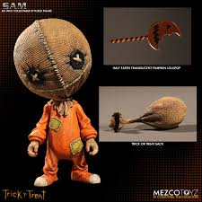 All four stories take place on the same halloween night, and each story is connected to the other in some way. Trick R Treat Stylized Sam 6 Action Figure Mezco Toyz