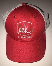 Jack In The Box Fast Food Uniform Hat Embroidered Adjustable Snapback Hat Cap Baseballcap Snapback Hats Hats Jack In The Box