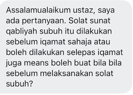 Masuknya waktu solat sunat qabliyyah adalah ketika masuknya waktu solat tersebut dan ianya berakhir setelah masuknya waktu solat selepasnya. Syaiskr On Twitter Kalau Kita Qada Solat Subuh Boleh Ke Buat Solat Sunat Sebelum Subuh Tu