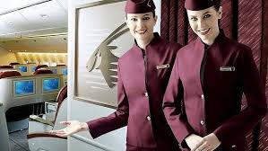 Service Industry Qatar Airlines Was Voted Best In The World At The Skytrax Awards Qatar Airways Cabin Crew Flight Attendant Cabin Crew