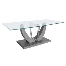 Featuring a tempered glass top, this coffee table with adjustable height is a minimalistic proposition for contemporary interiors. Conway Light Grey Glass Coffee Table Coffee Tables