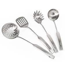 (34) see lower price in cart. Slotted Turner Perforated 14 5 X 6 25 X 6 25 Ladle Skimmer Fork Solid Spoon Nu Steel Stainless Steel Utensil Set 8 Piece Kitchen Gadgets Brushed Kitchen Dining Home Brewing Wine Making